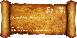 Szentes Nóra névjegykártya